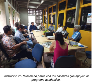 Reunión de pares con docentes